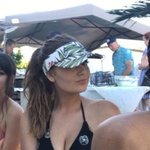 Tropical silk visor